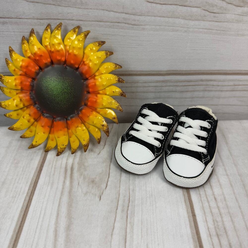 Baby Toddler Converse Chuck Taylor All Star Black Cribster Sneakers Size 1C